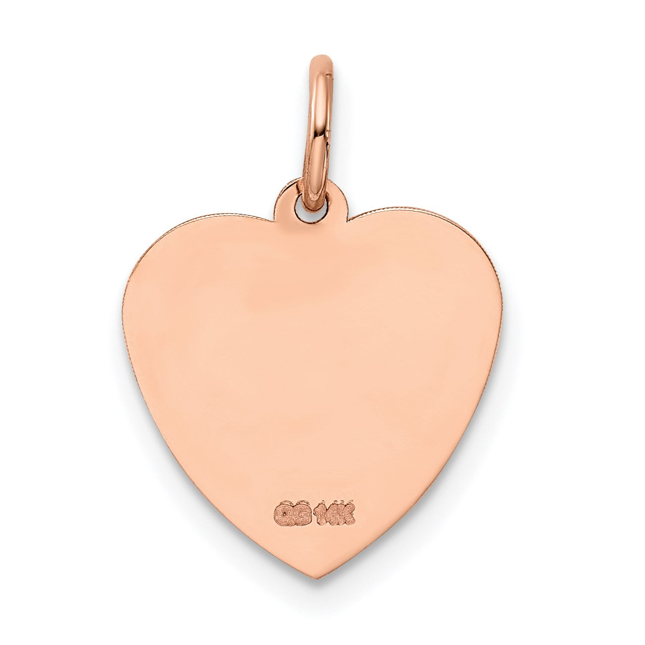 14k Rose Gold HOLY COMMUNION Heart Disc Charm