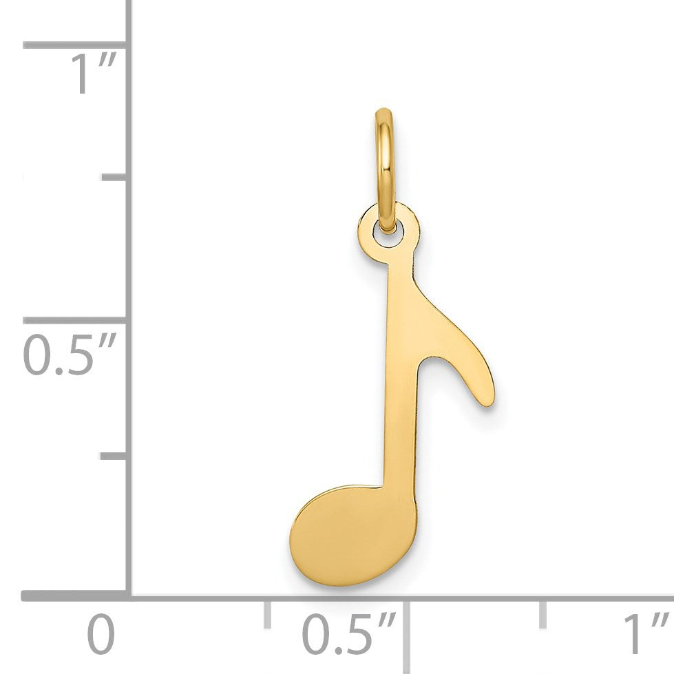 14k Polished Musical Note Charm