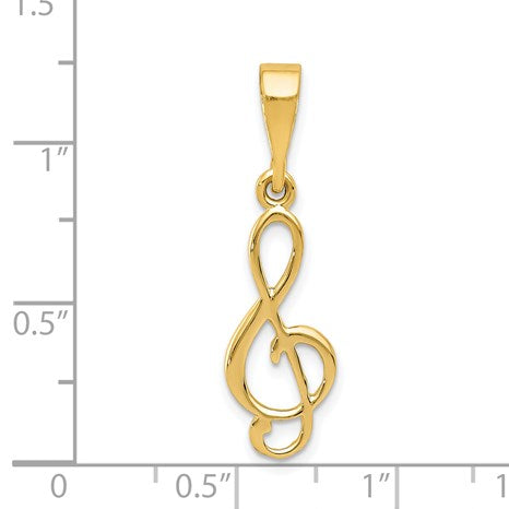14k Treble Clef Charm