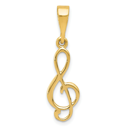 14k Treble Clef Charm