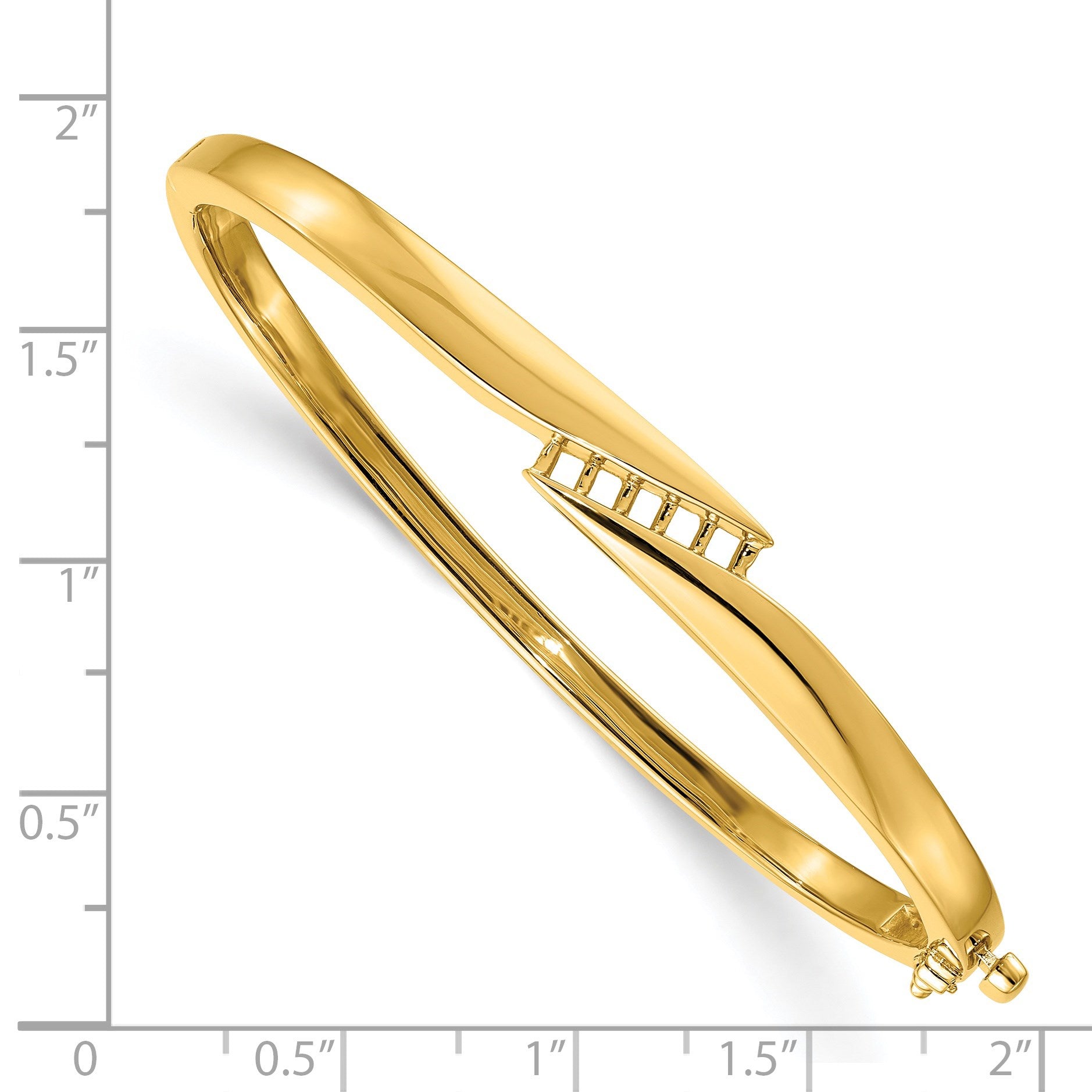 14k Holds 1/3 carat 5-2.6mm Round Stones Hinged Oval Bangle Bracelet Mounting