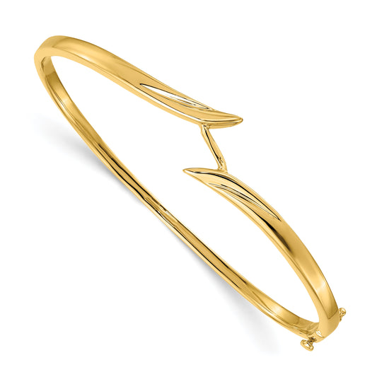 14k Hinged Oval Bangle Bracelet Mounting