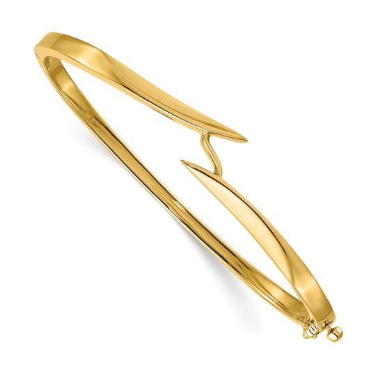 14k Hinged Oval Bangle Bracelet Mounting
