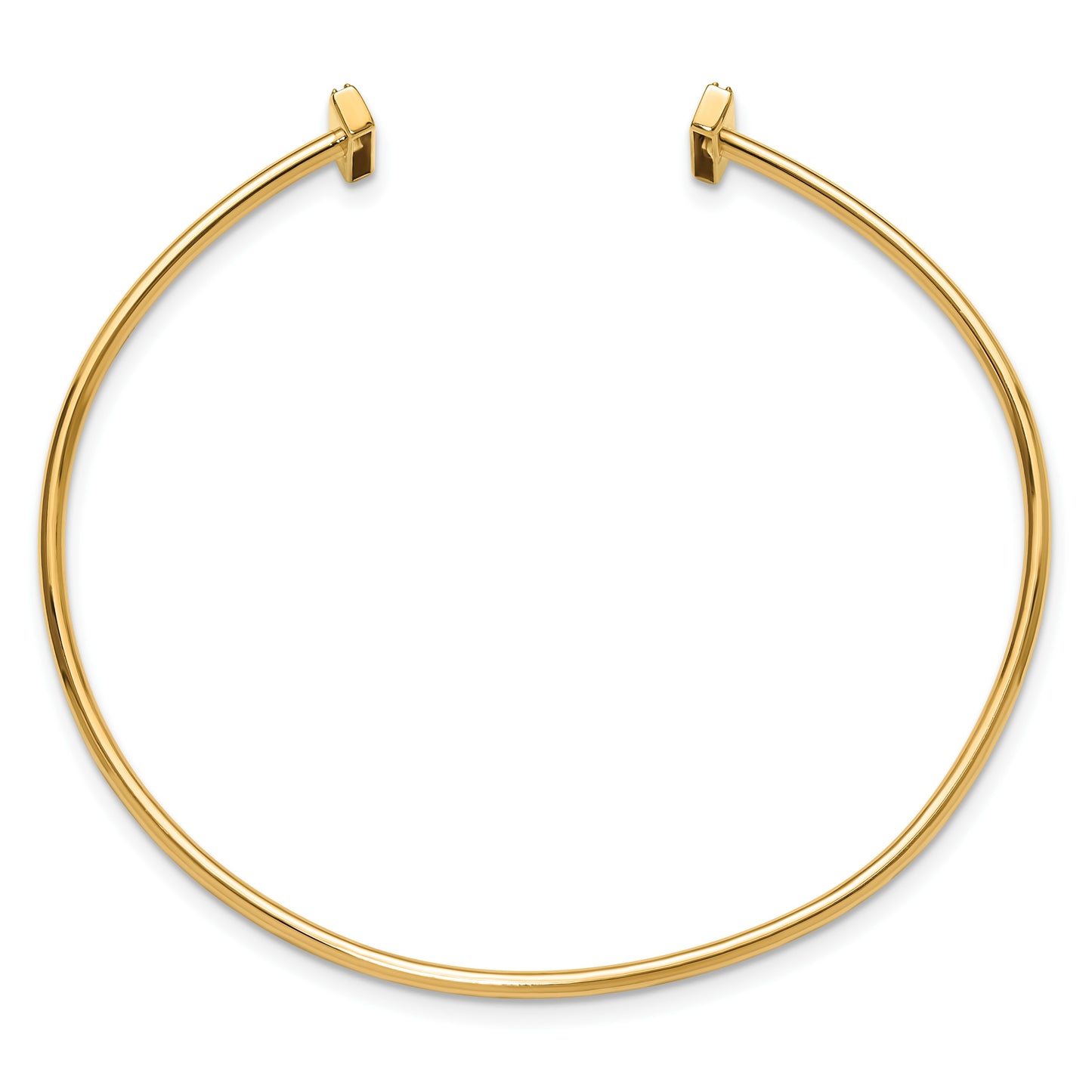 14k Holds 1/6 carat 16-1.3mm Round Stones Bar Flexible Cuff Bangle Bracelet Mounting
