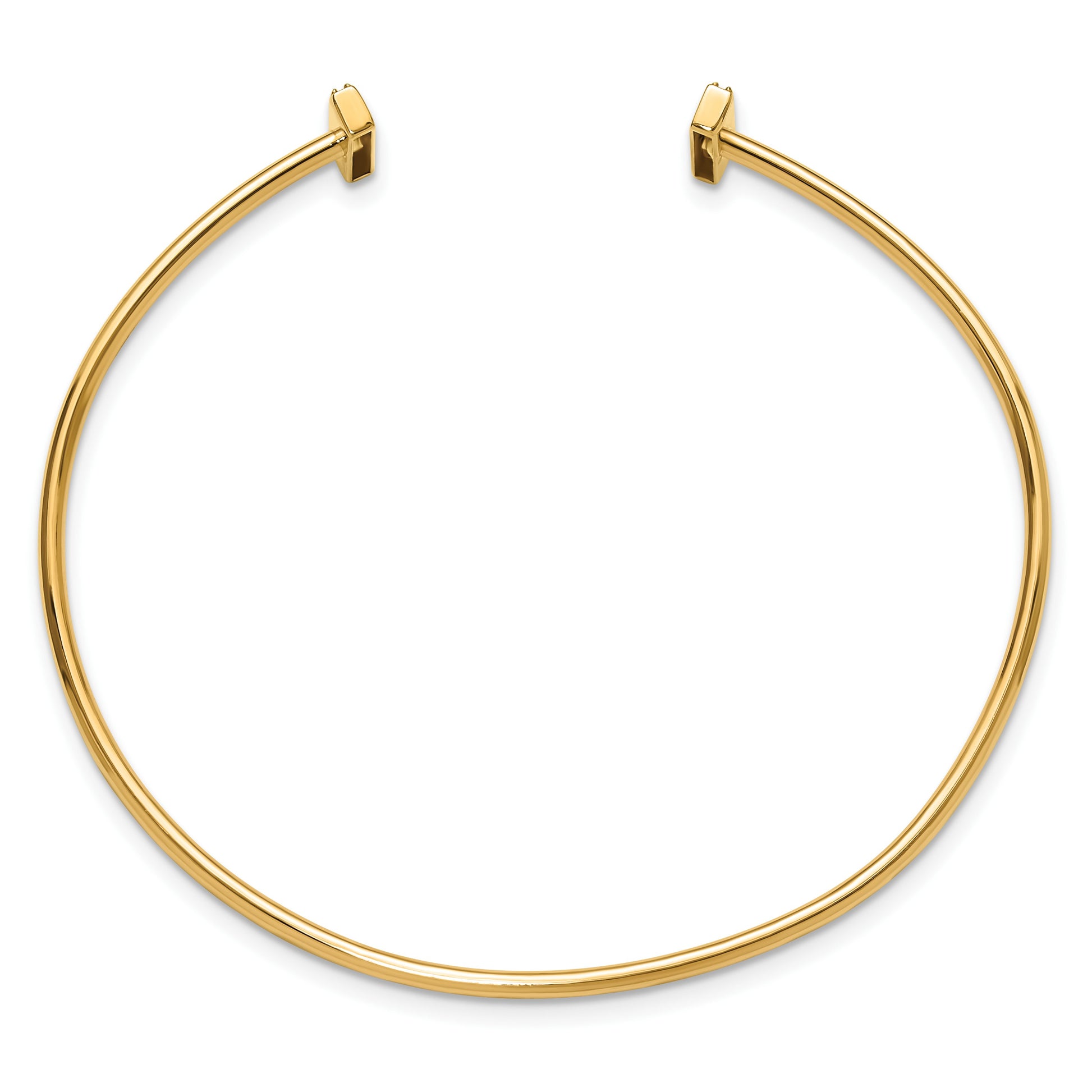 14k Holds 1/6 carat 16-1.3mm Round Stones Bar Flexible Cuff Bangle Bracelet Mounting
