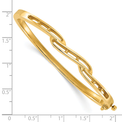 14k Holds 1 carat 6-1.6mm/27-2.0mm Round Stones Hinged Oval Bangle Bracelet Mounting