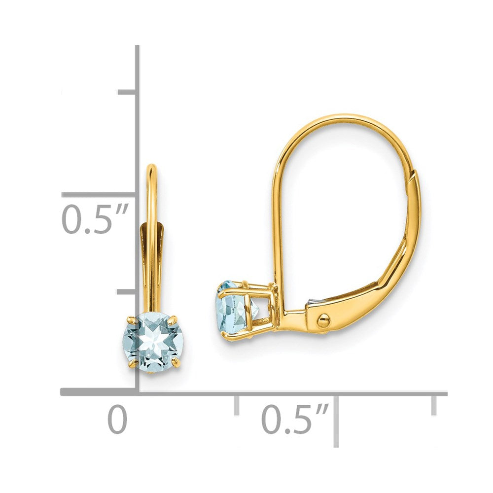 14k Aquamarine Earrings - March