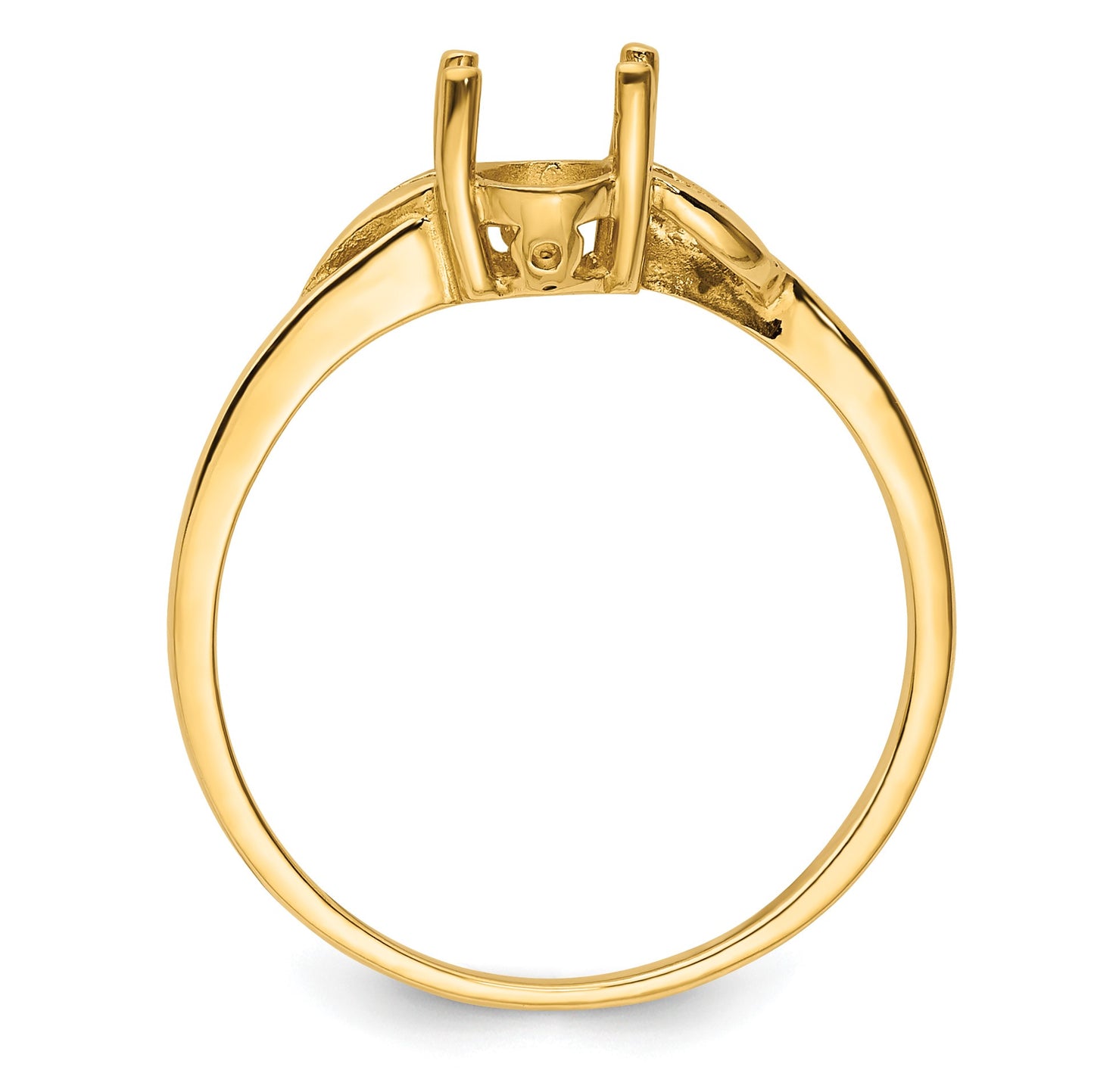 14k 6x4 Oval Birthstone Ring Mounting