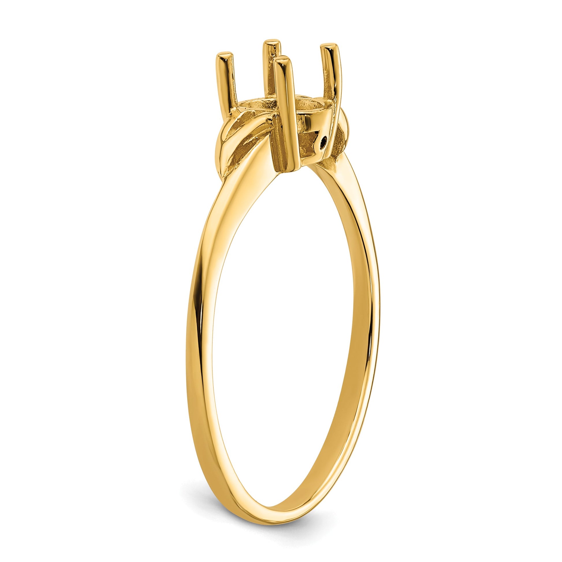 14k 6x4 Oval Birthstone Ring Mounting