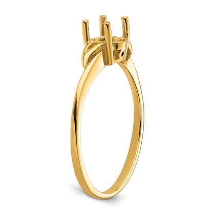 14k 6x4 Oval Birthstone Ring Mounting