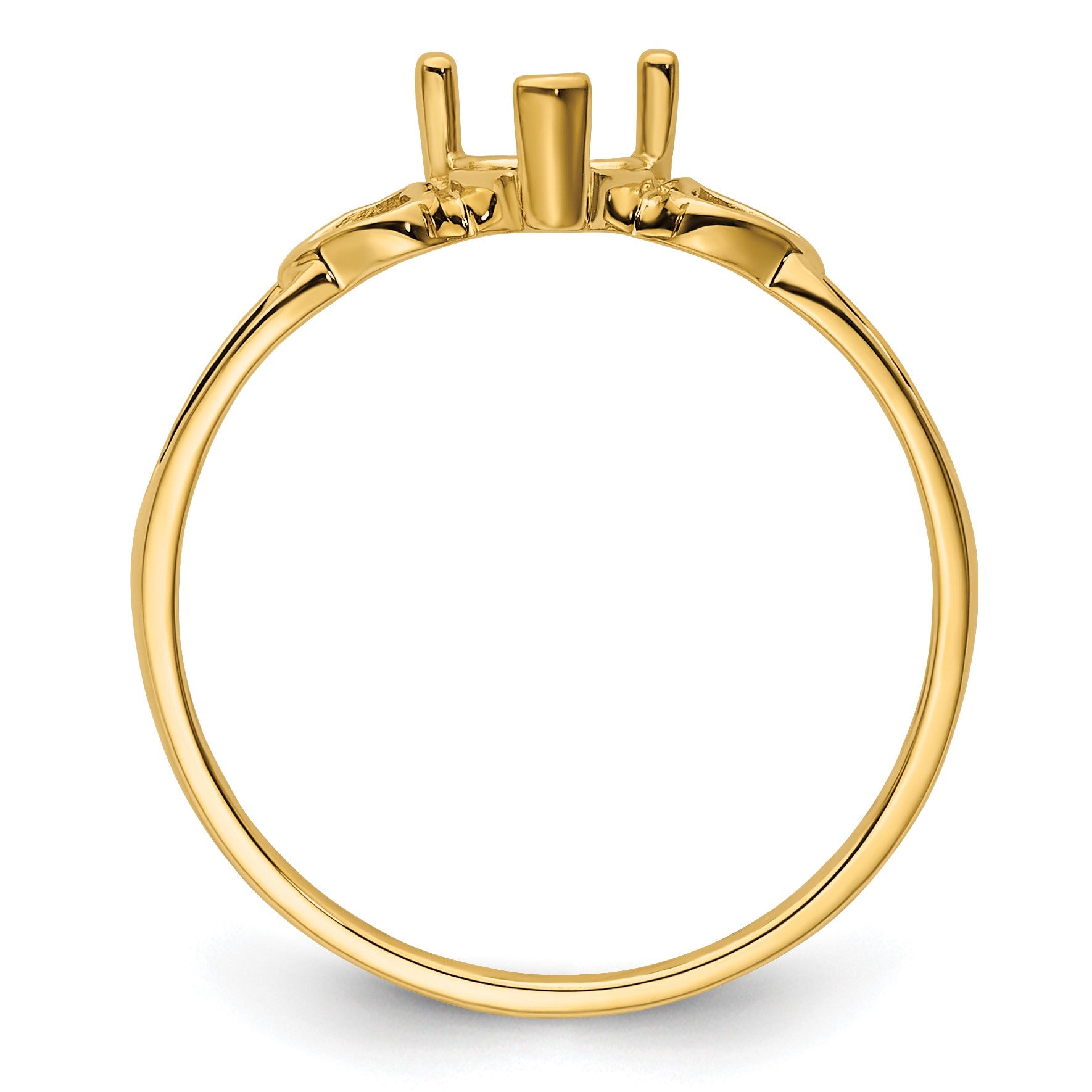 14k 5mm Heart Birthstone Ring Mounting