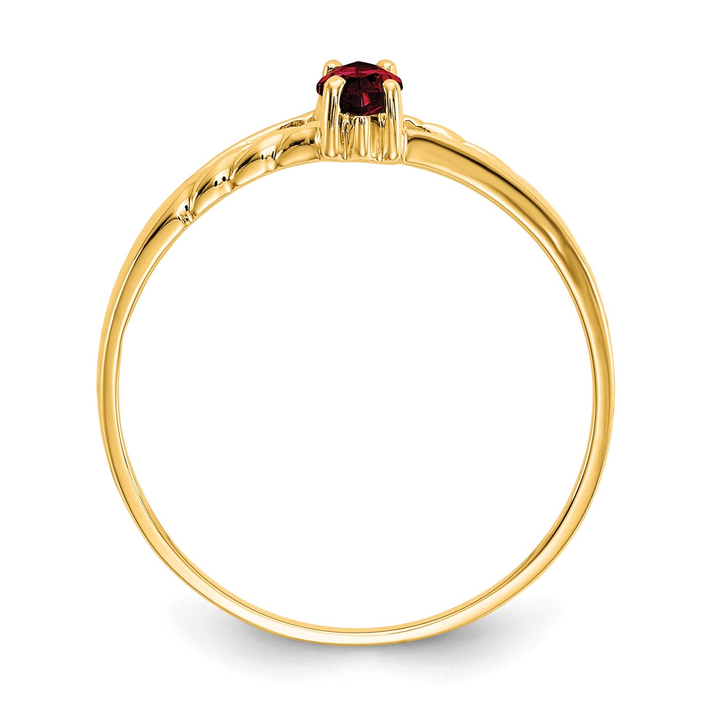 14k 6x3 Marquise Garnet Birthstone Ring