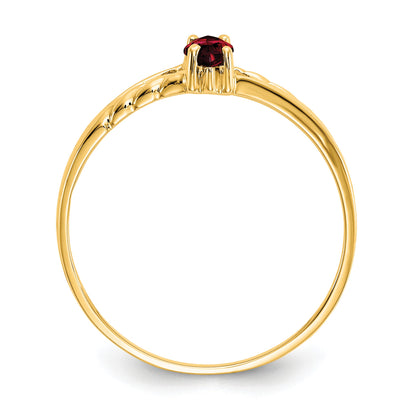 14k 6x3 Marquise Garnet Birthstone Ring