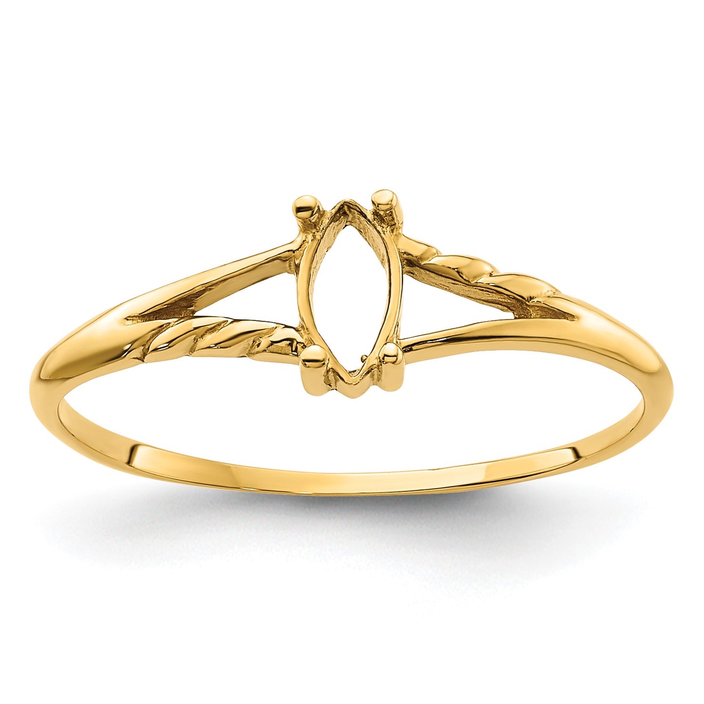 14k 6x3 Marquise Birthstone Ring Mounting