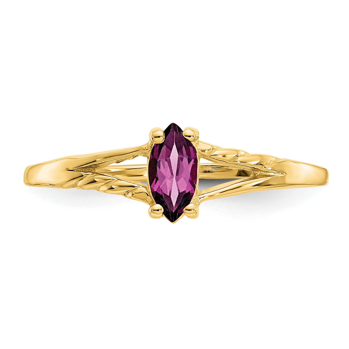 14k 6x3 Marquise Rhodolite Garnet Birthstone Ring