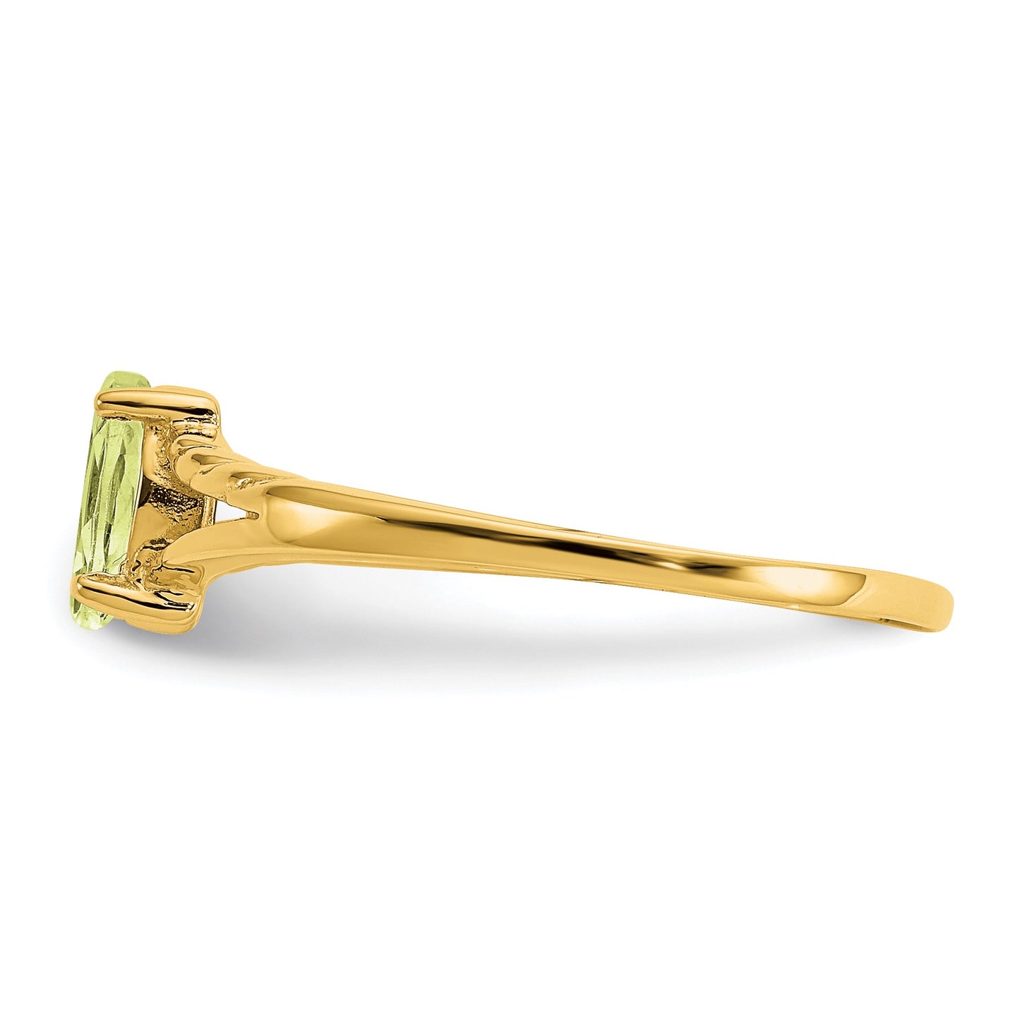 14k 6x3 Marquise Peridot Birthstone Ring