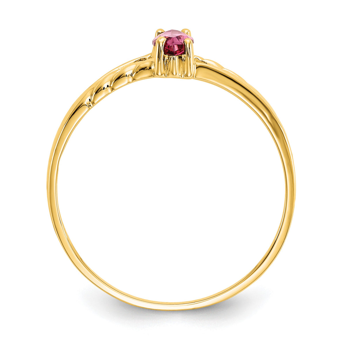 14k 6x3 Marquise Pink Tourmaline Birthstone Ring