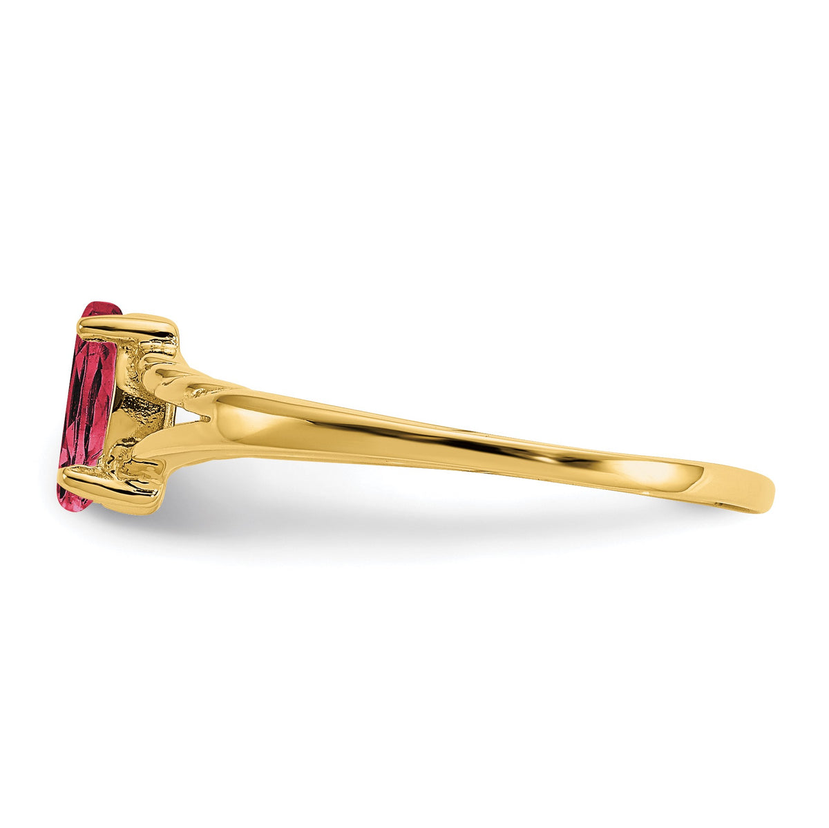 14k 6x3 Marquise Pink Tourmaline Birthstone Ring