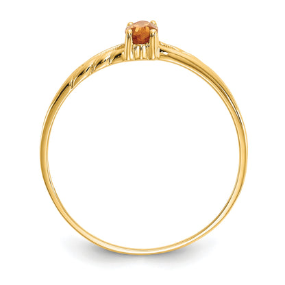 14k 6x3 Marquise Citrine Birthstone Ring