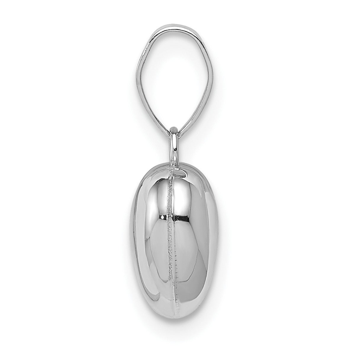 14k White Gold 3-D Puffed Heart Pendant
