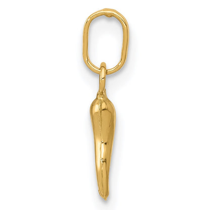14k 3-D Italian Horn Charm
