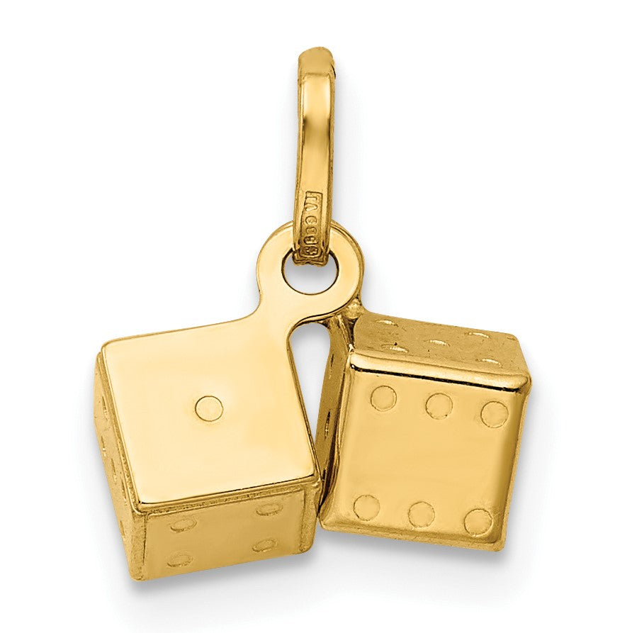 14k  3-D Dice Charm
