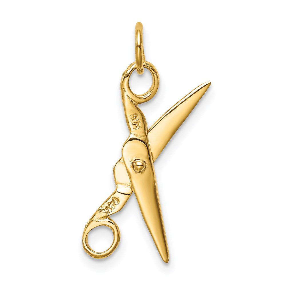 14k  3D Moveable Scissors Charm