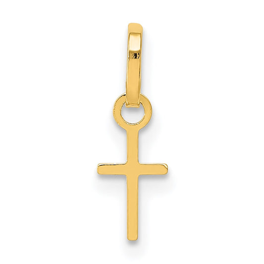 14k Tiny Cross Charm