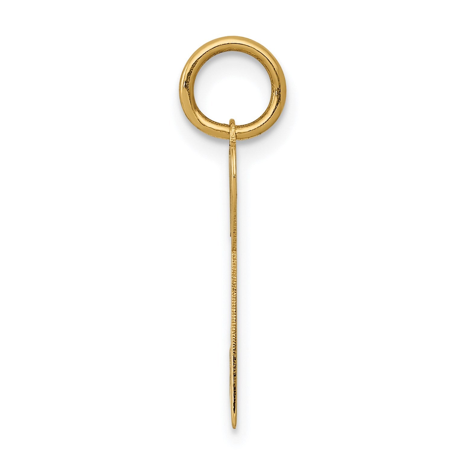 14K Polished Hearts Key Charm