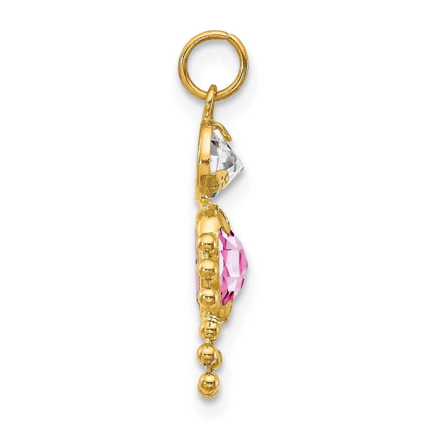 14k June Boy Synthetic Birthstone Charm
