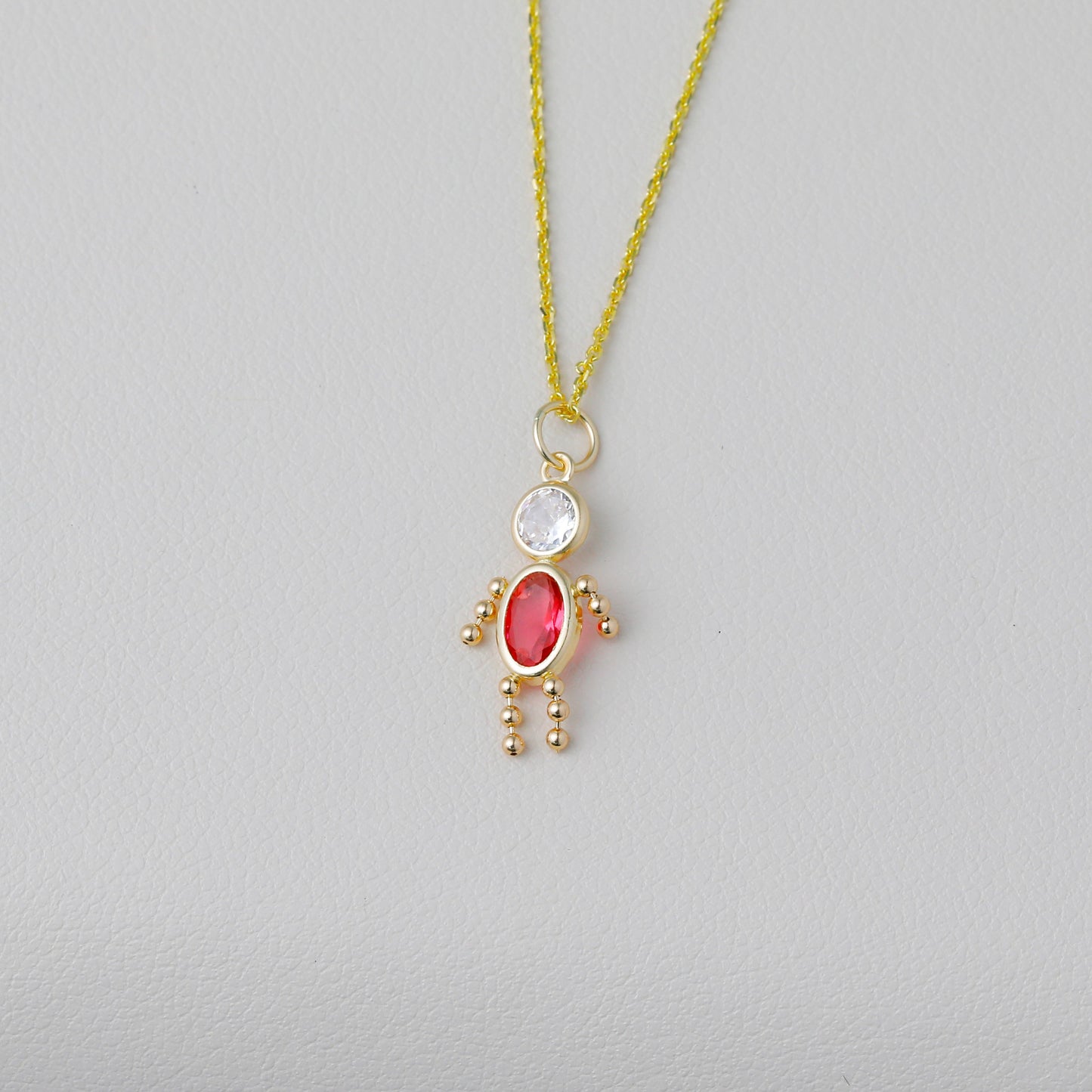 14k October Boy Synthetic Birthstone Charm