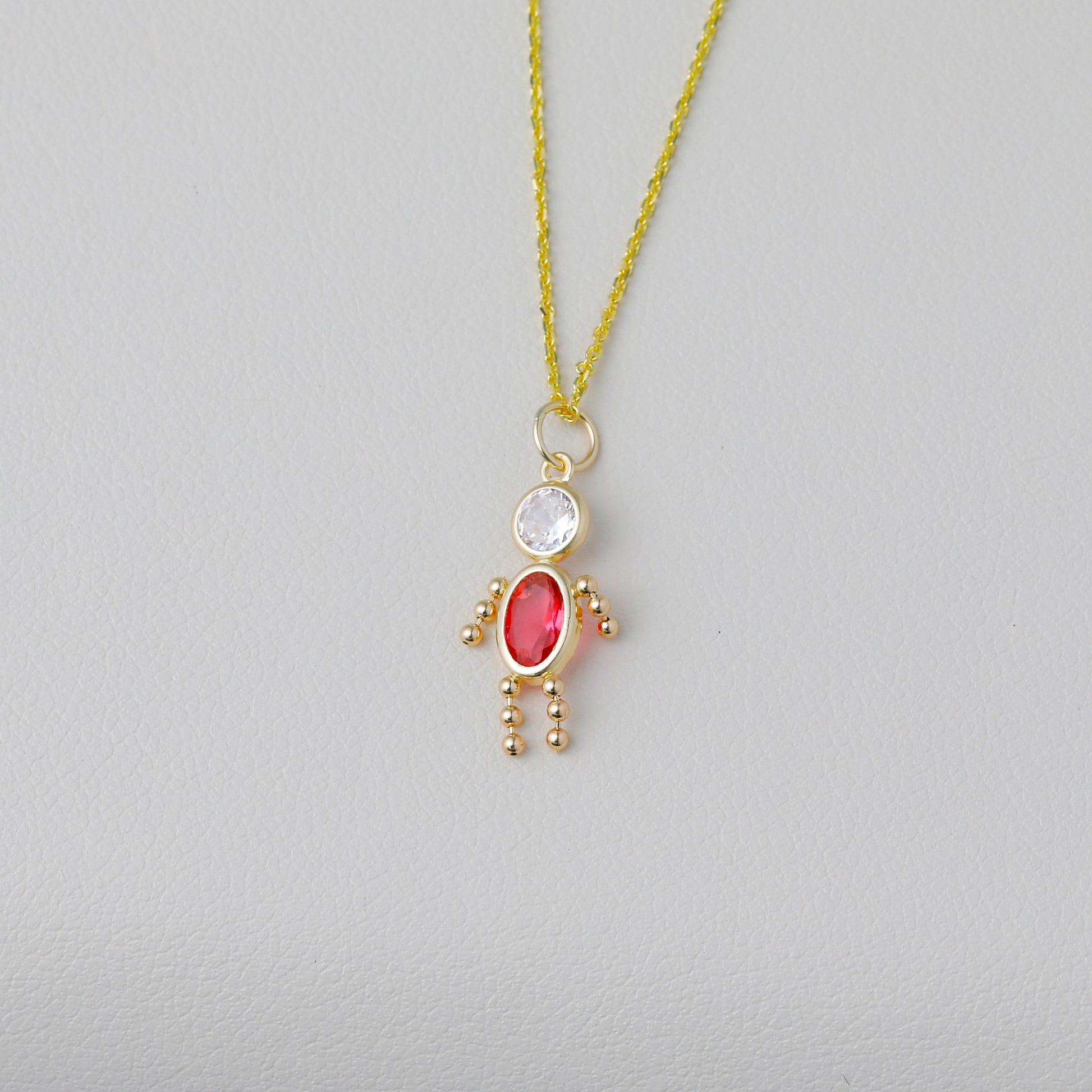 14k October Boy Synthetic Birthstone Charm