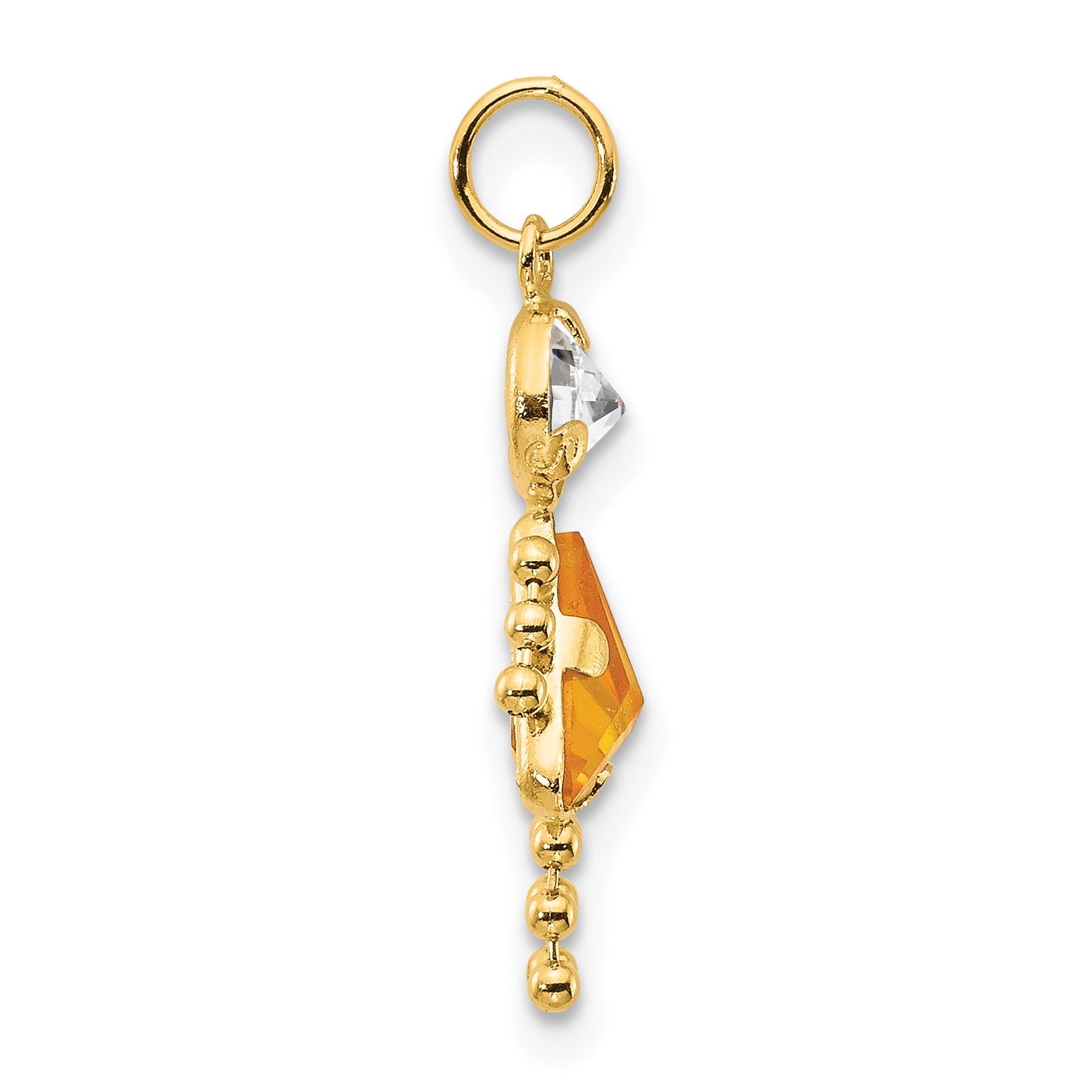 14k November Girl Synthetic Birthstone Charm