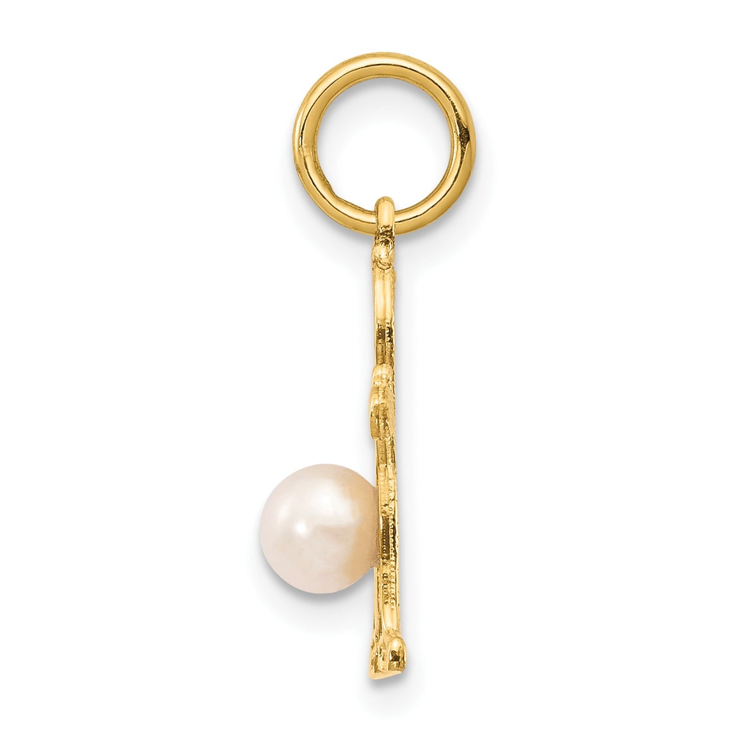 14K Boy Charm 4mm Freshwater Cultured Pearl-June