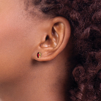 14k 6x3mm Marquise Garnet Post Earrings