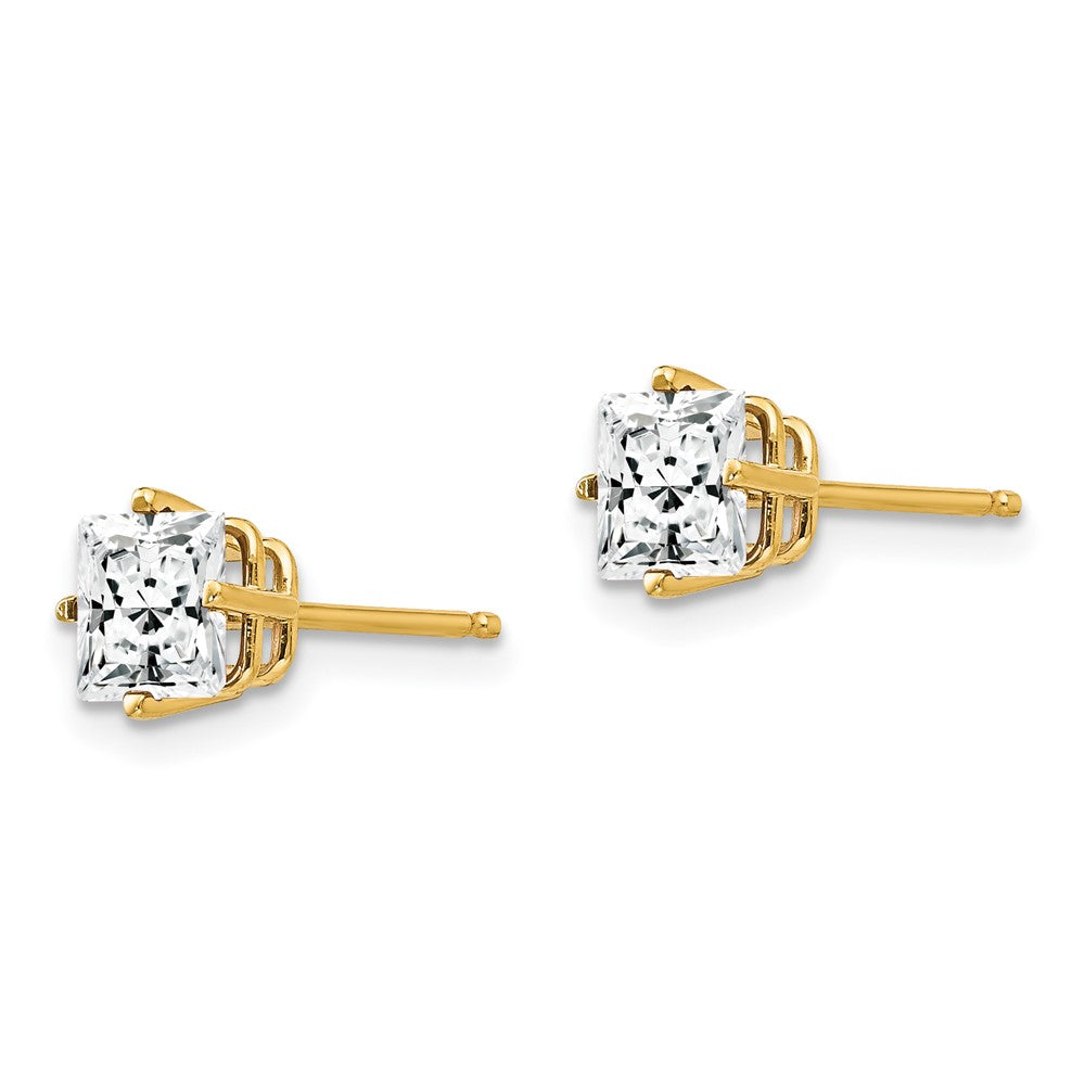 14k 5mm Cubic Zirconia Earrings