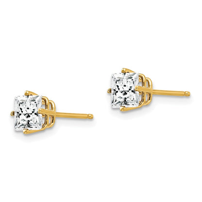 14k 5mm Cubic Zirconia Earrings