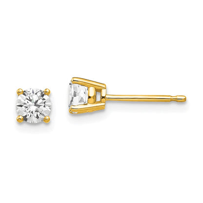 14k 4mm Cubic Zirconia Earrings