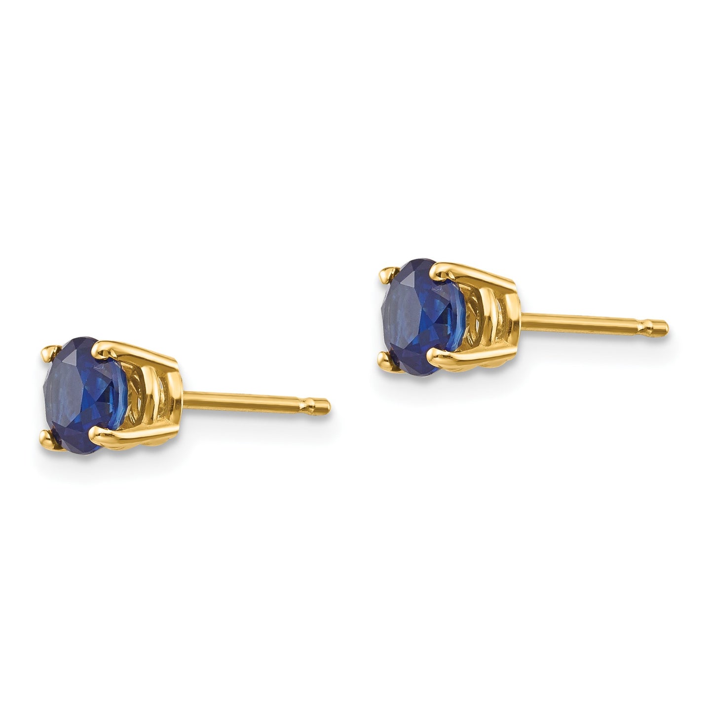 14k 5mm Round Sapphire Post Earrings