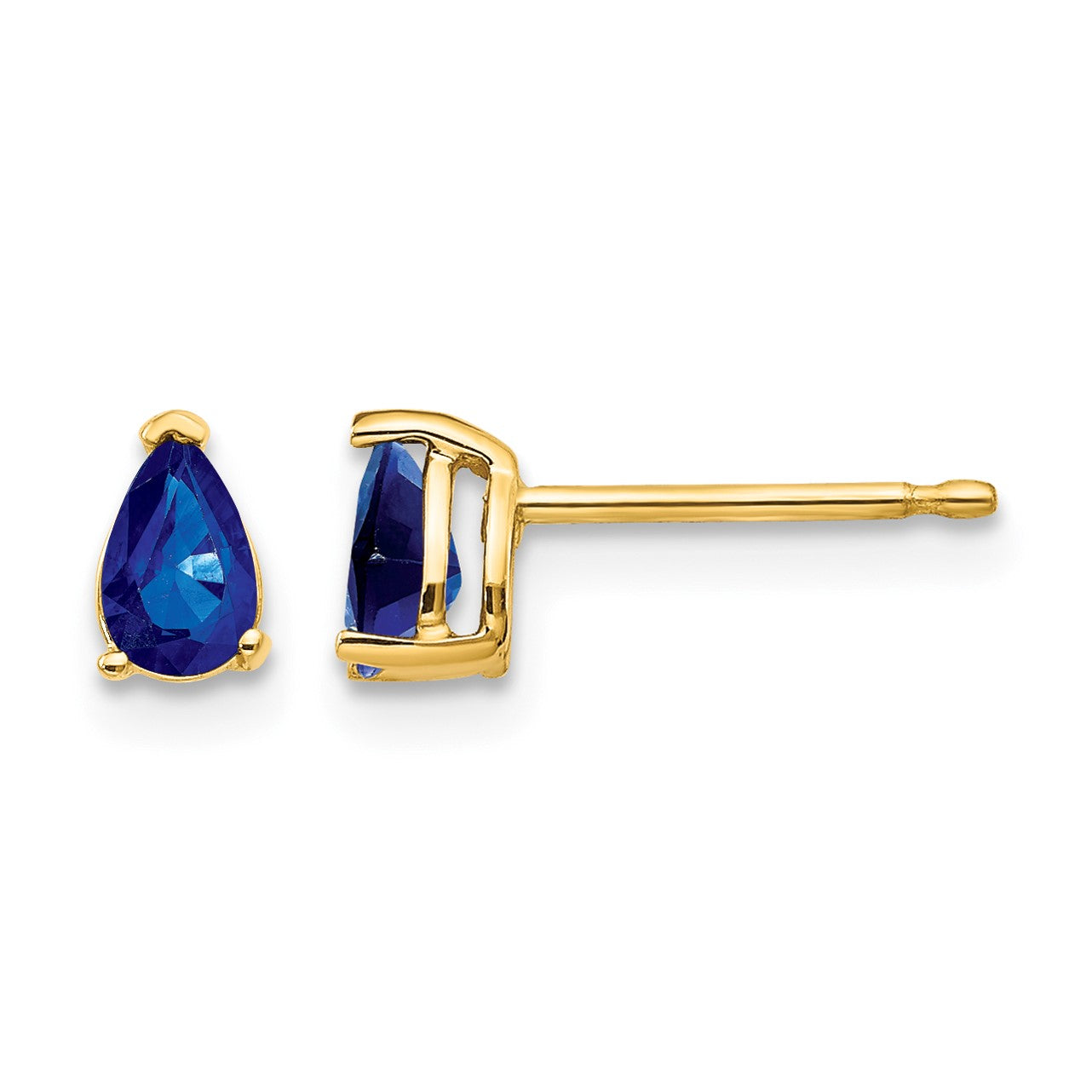 14k 5x3mm Pear Sapphire Post Earrings