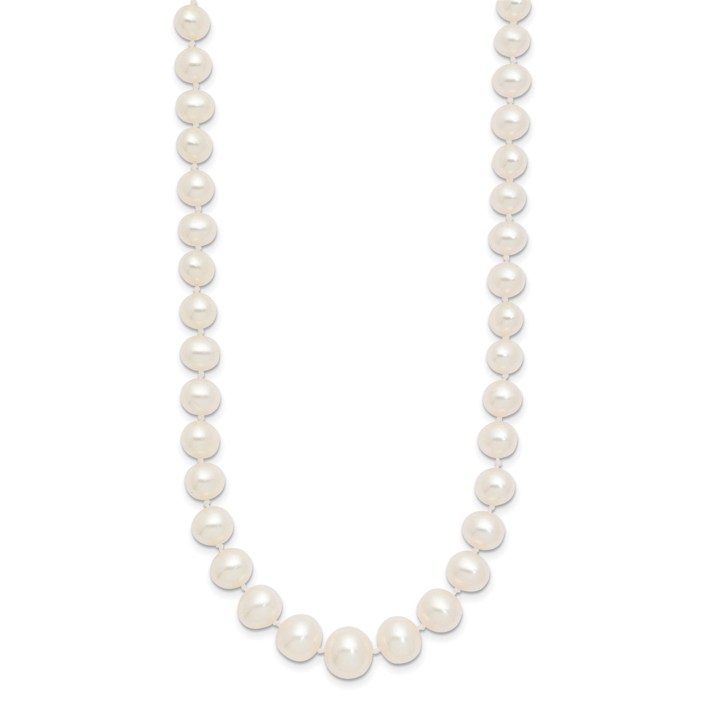 14k 4-8mm White Freshwater Cultured Pearl Graduated 18 inch Necklace