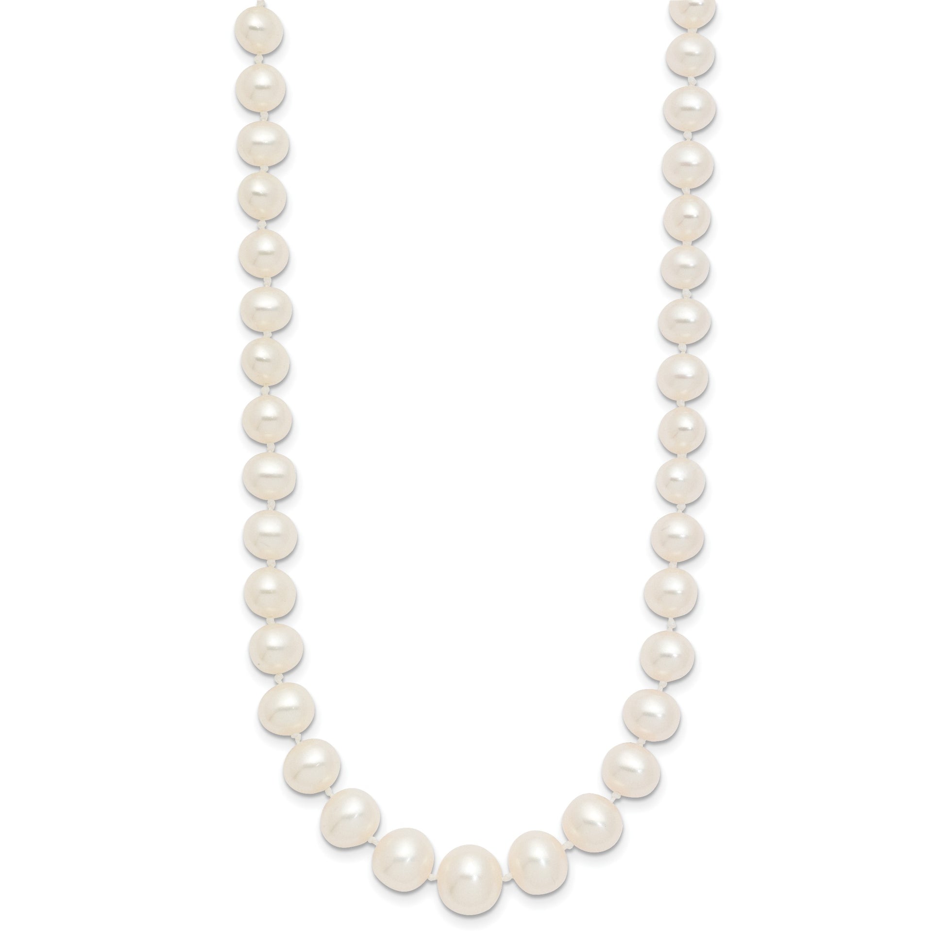 14k 4-8mm White Freshwater Cultured Pearl Graduated 18 inch Necklace