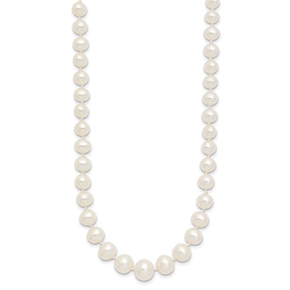 14k 4-8mm White Freshwater Cultured Pearl Graduated 18 inch Necklace