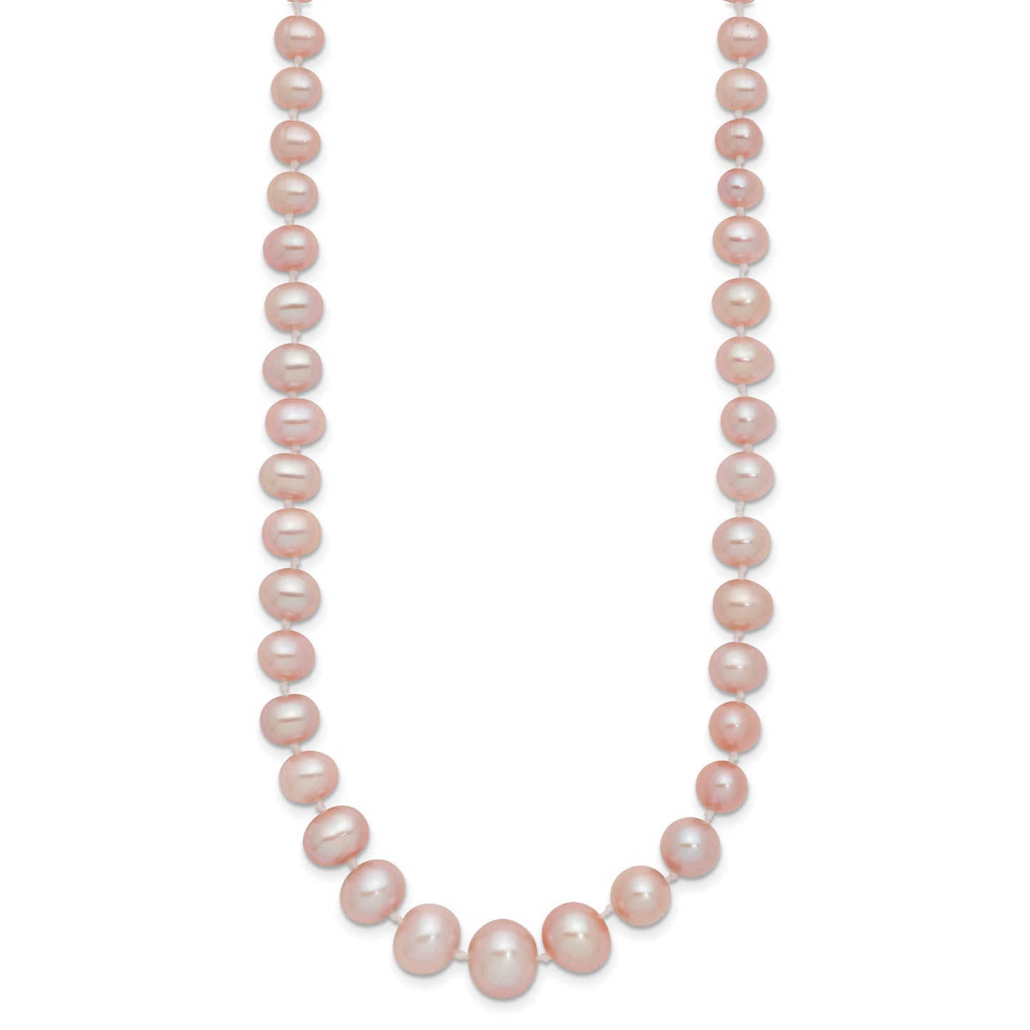 14k 4-8mm Purple Freshwater Cultured Pearl Graduated 18 inch Necklace