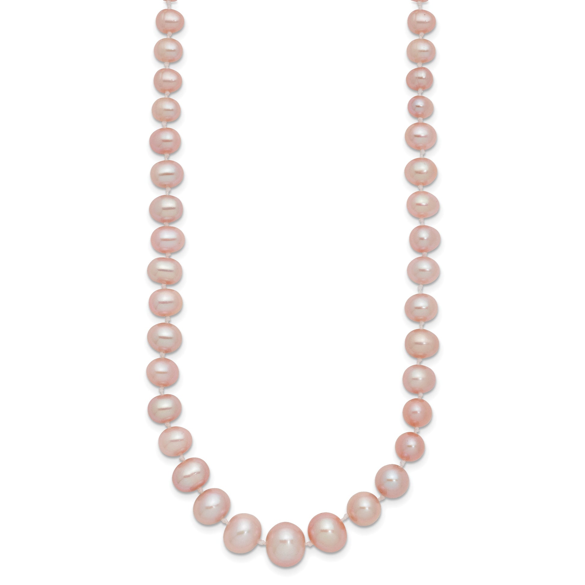 14k 4-8mm Purple Freshwater Cultured Pearl Graduated 18 inch Necklace