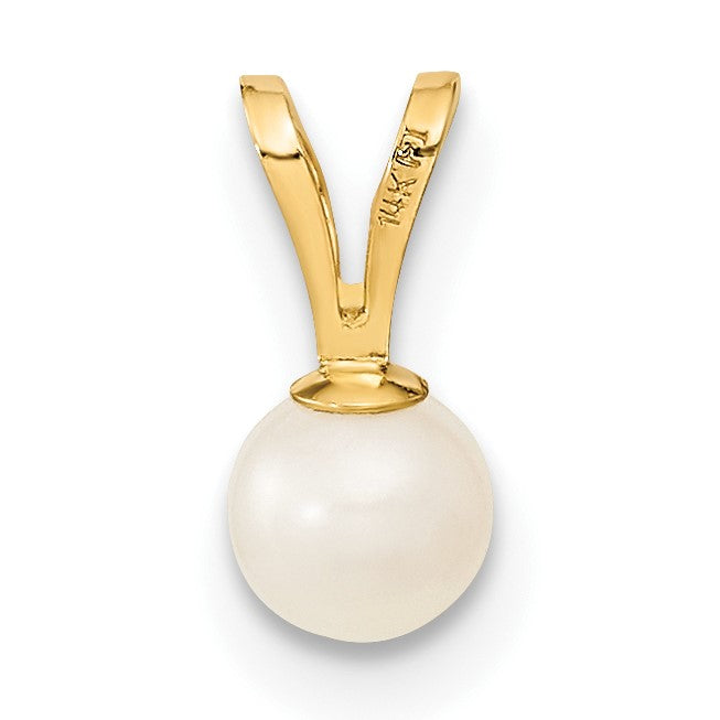 14k 4-5mm White Freshwater Cultured Pearl Pendant/5 inch Bracelet/Post Earrings 3-piece Set