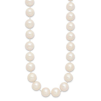 14k 11-12mm White Near-Round Freshwater Cultured Pearl 18 inch Necklace