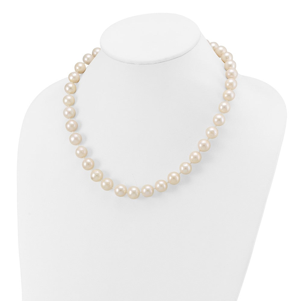 14k 11-12mm White Near-Round Freshwater Cultured Pearl 18 inch Necklace