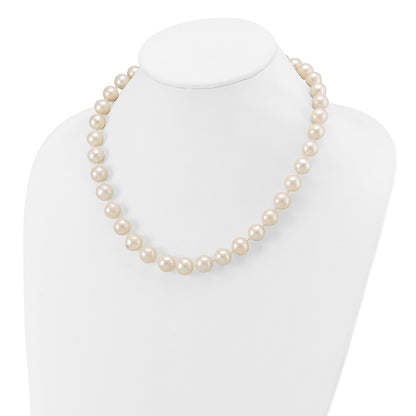 14k 11-12mm White Near-Round Freshwater Cultured Pearl 18 inch Necklace