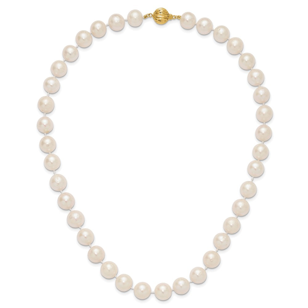 14k 11-12mm White Near-Round Freshwater Cultured Pearl 18 inch Necklace